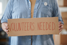 Volunteers needed sign