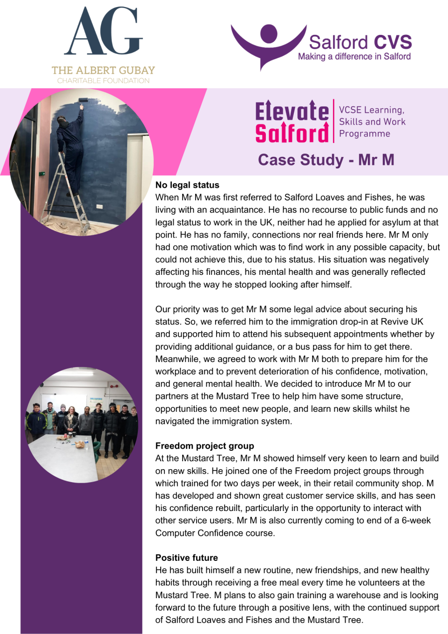 Elevate Salford case study - Mr M