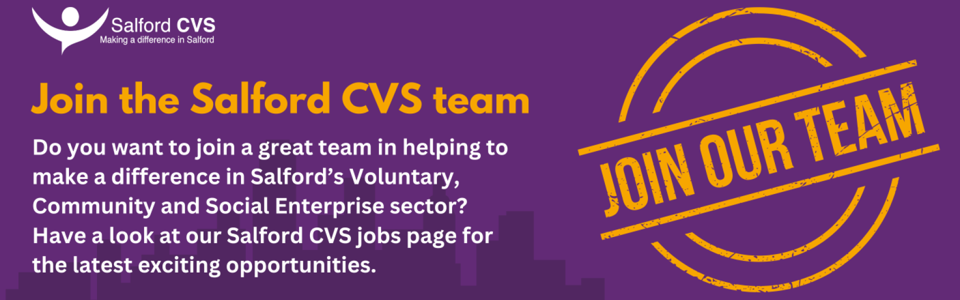 Salford CVS jobs banner