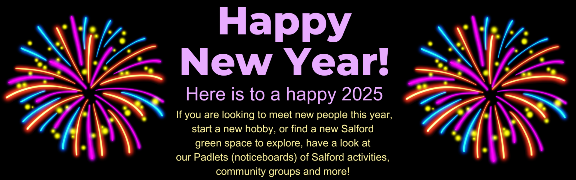 Happy New Year - click for noticeboards