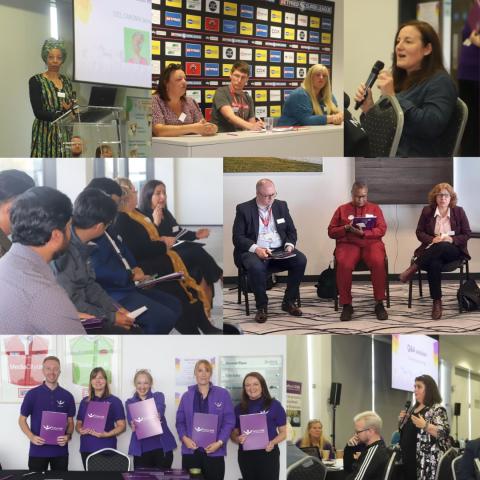 Collage of images from the conference