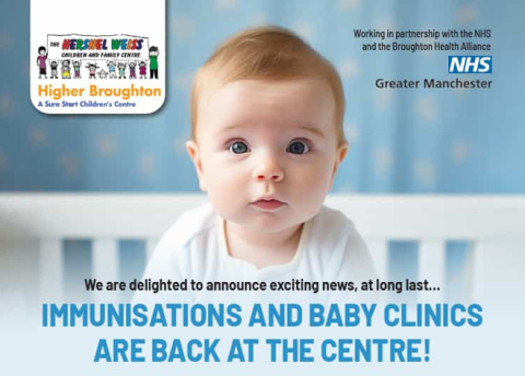 Immunisation back baby poster